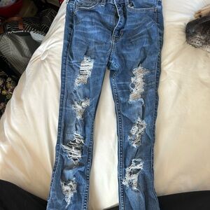Hollister Ripped Light Blue Skinny Jeans